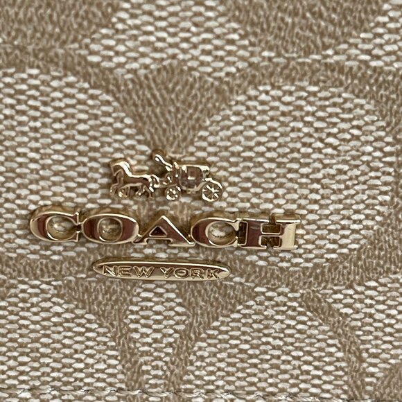 Coach Mini Klare Crossbody Bag In Signature Canvas/Gold/Sand/Chalk - Picture 6 of 16